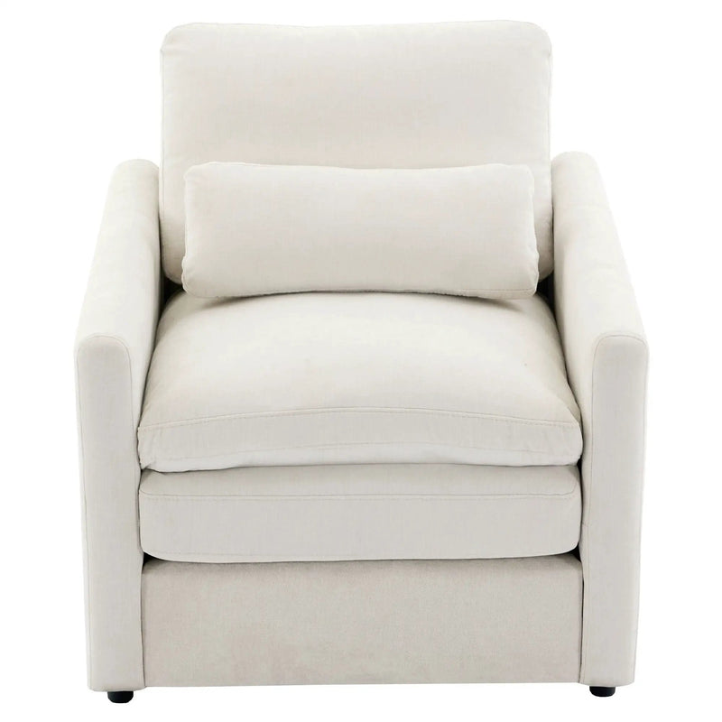 Cozy Upholstered Cushion Armchair For Living Room by HouseOfZazla