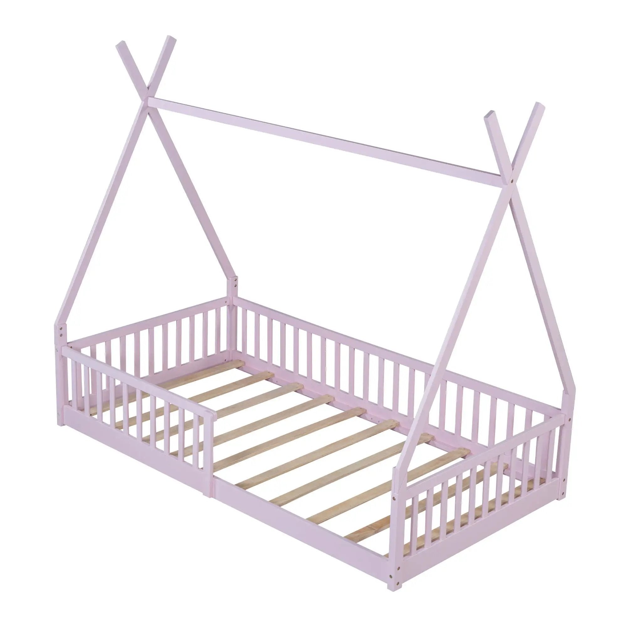 House Shaped Design Bed With Fence