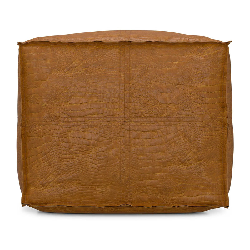 Brody - Square Pouf - Tan by HouseOfZazla