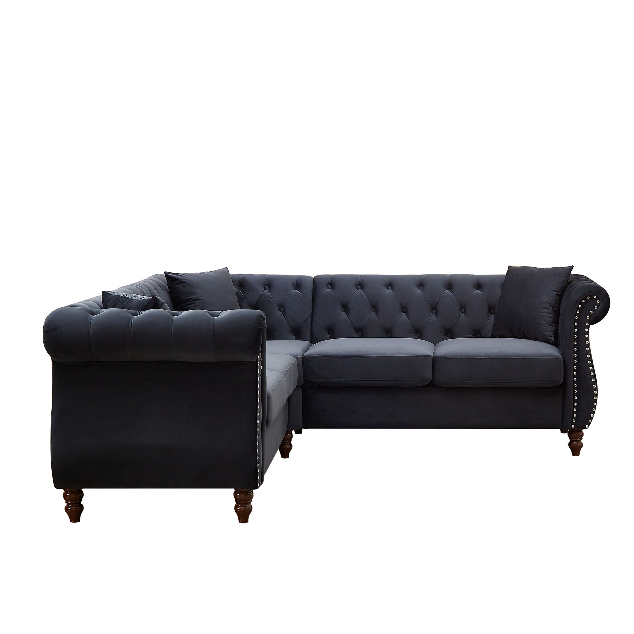 Streamline Modern L-Shaped Corner Sofa by HouseOfZazla
