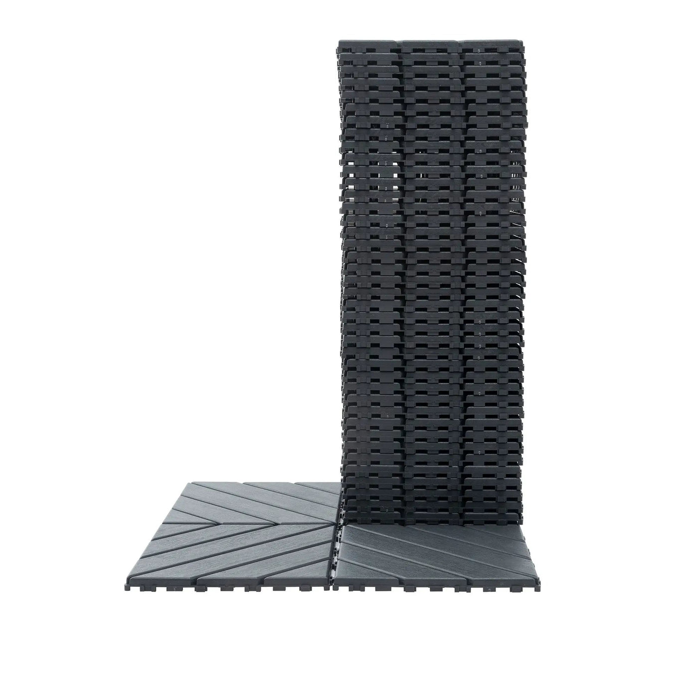 Durable Plastic Interlocking Deck Tiles, Waterproof Outdoor And Indoor Use by HouseOfZazla