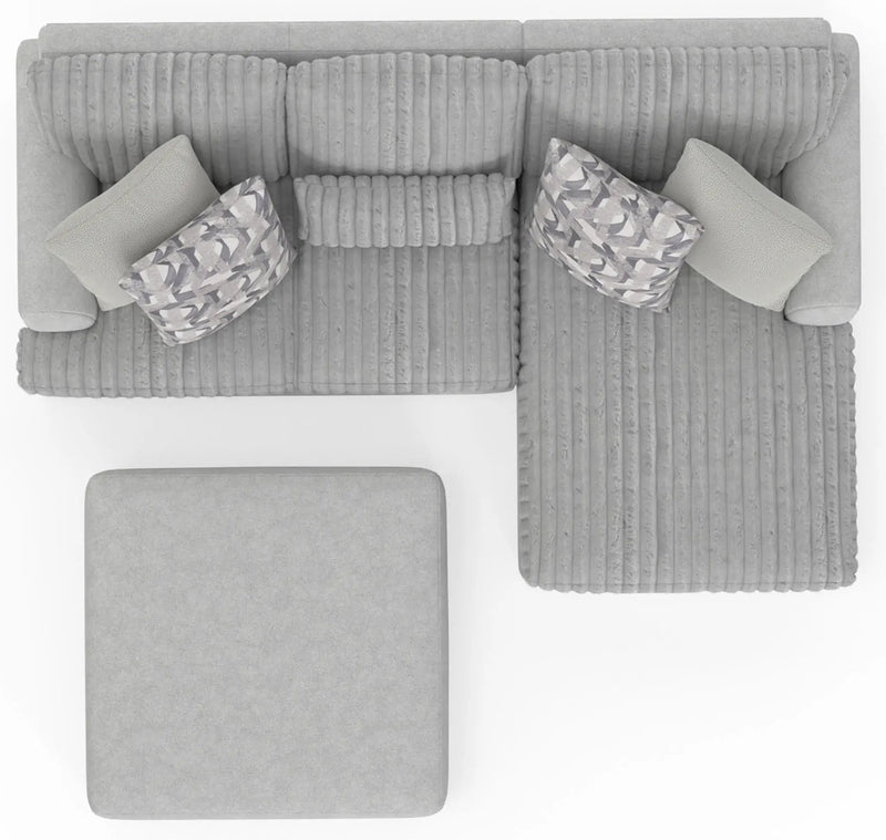 Titan - Sectional With Comfort Coil Seating, Cocktail Ottoman And Accent Pillows Included by Unique Piece Furniture