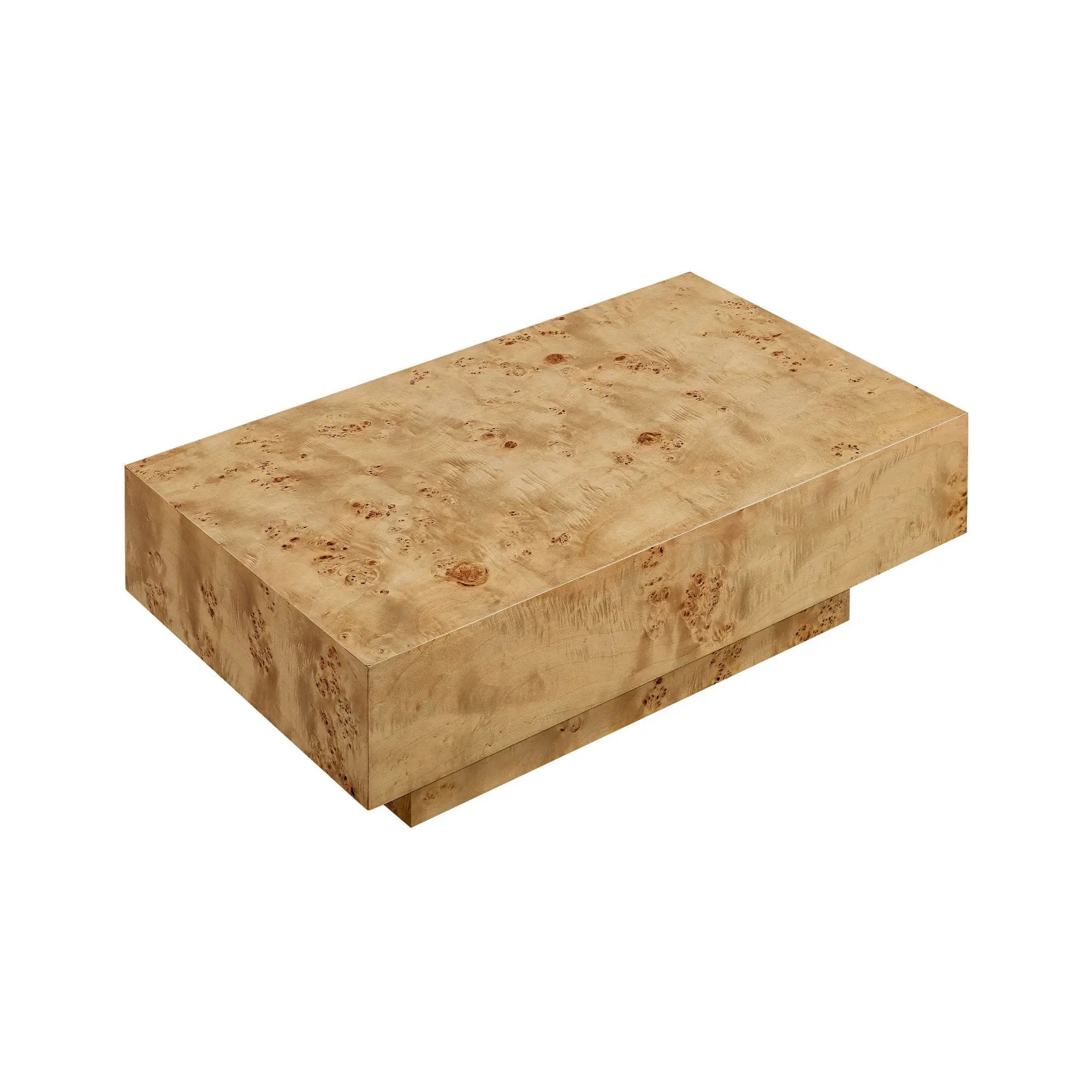 43.31 Inch Burl Wood Veneer Coffee Table by HouseOfZazla