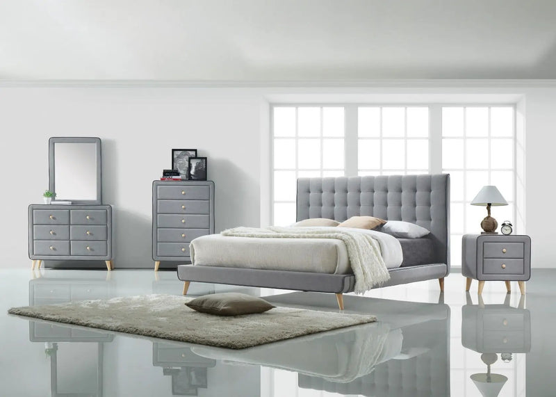 Valda - Chest - Light Gray Fabric by Unique Piece Furniture