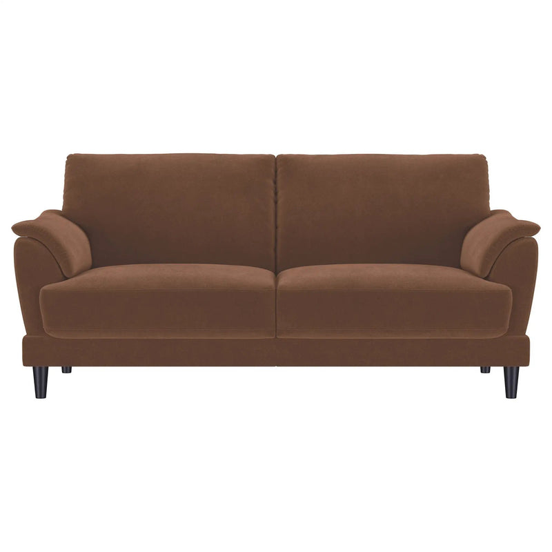 Selma 2-piece Velvet Upholstered Crescent Arm Sofa Set Rust by Unique Piece Furniture