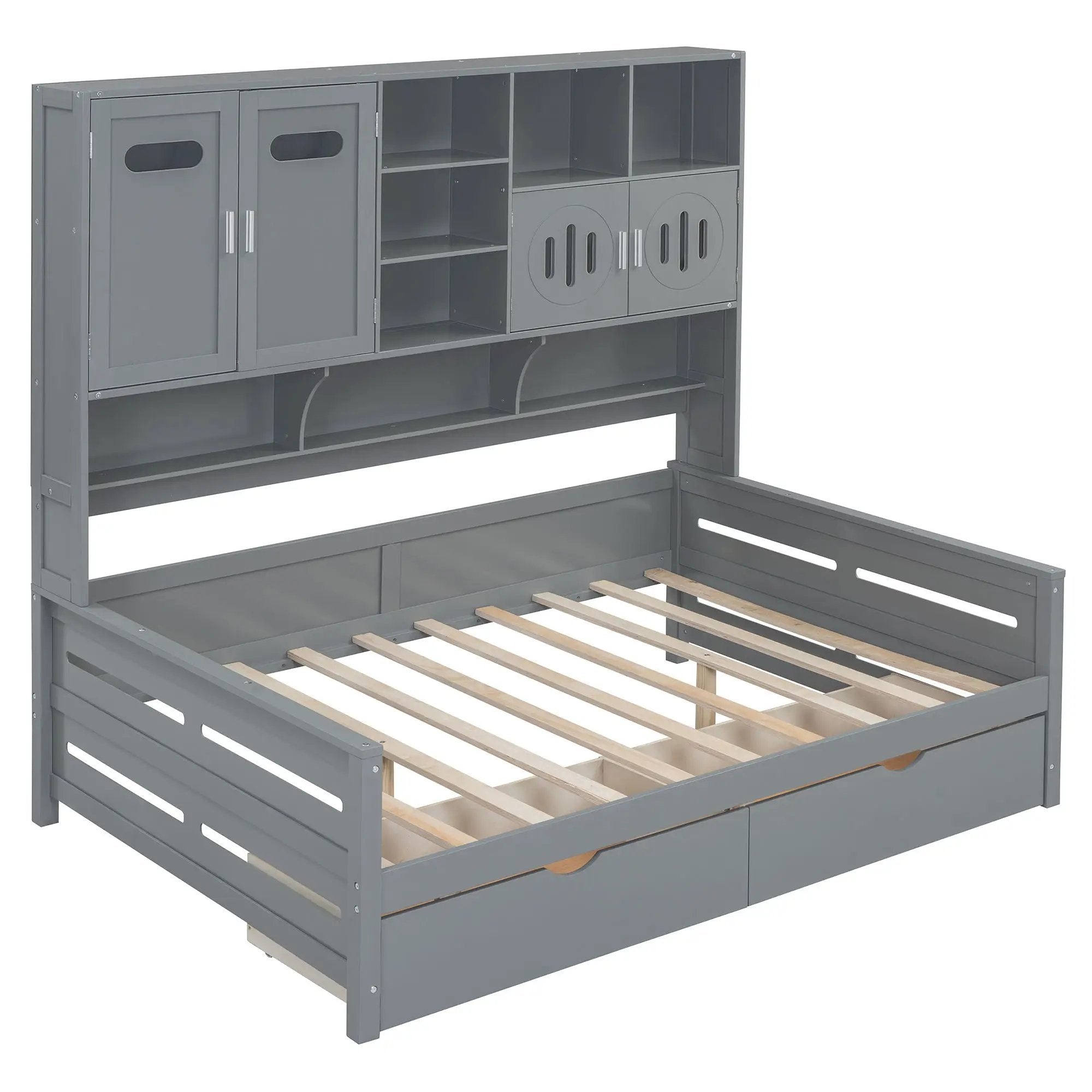 Daybed With All-In-One Cabinet And Shelf by HouseOfZazla