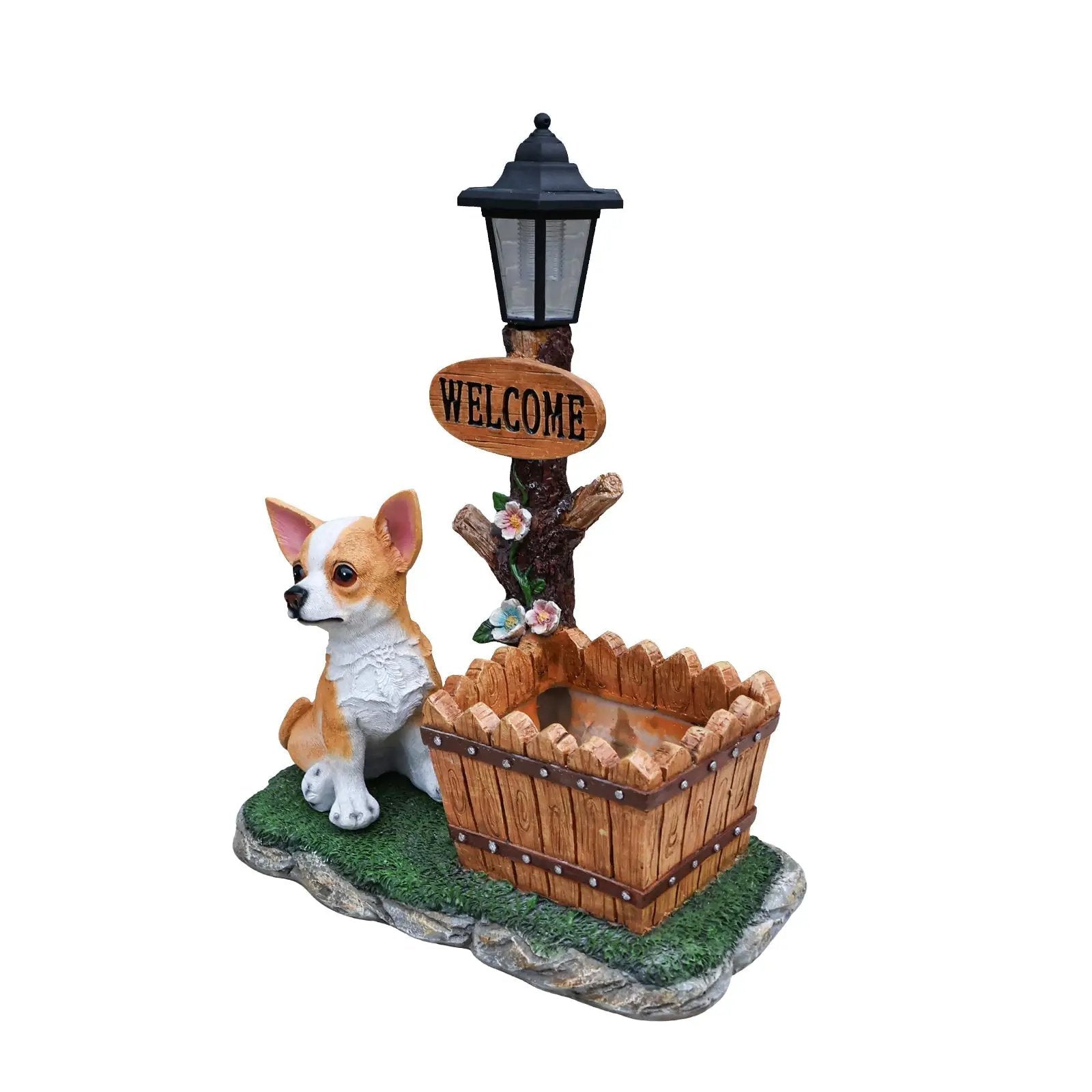 Sitting Chihuahua Dog Planter Statue by HouseOfZazla