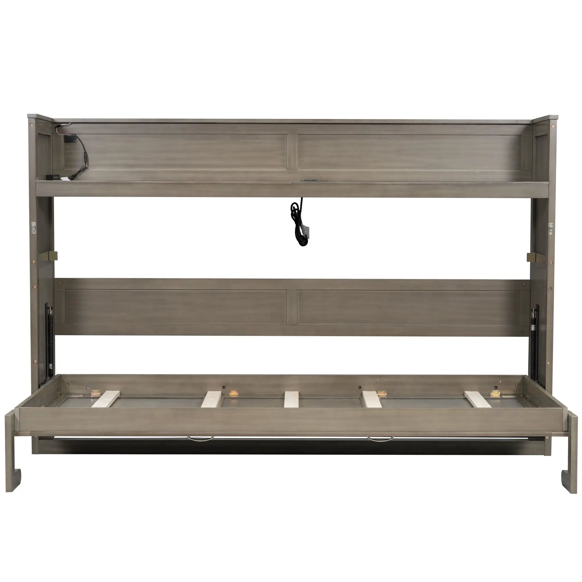 Murphy Bed With Desk, LED Light And USB Charging Station by Unique Piece Furniture