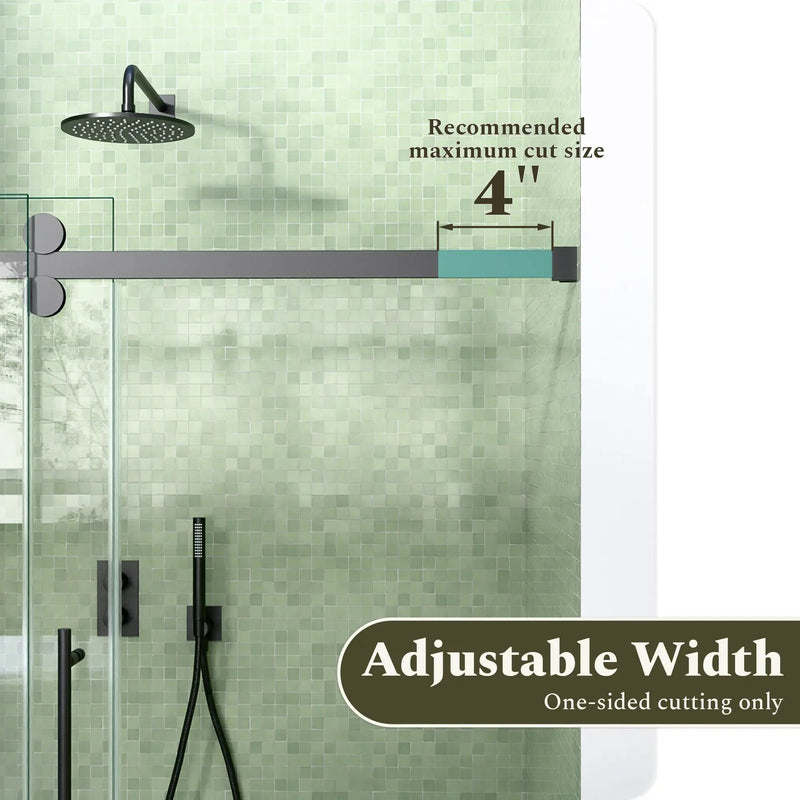 56-60"W x 60"H Frameless Sliding Tub Shower Door Enclosure, Matte Glass by HouseOfZazla