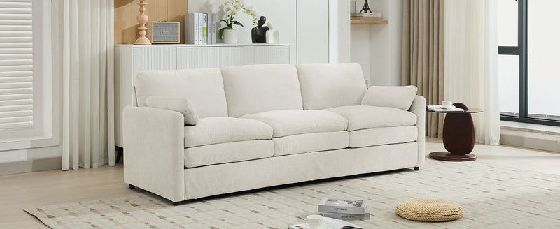Cozy Upholstered 3-Seater Sofa with Plush Double Cushion and Ergonomic Design by BLAKHOM
