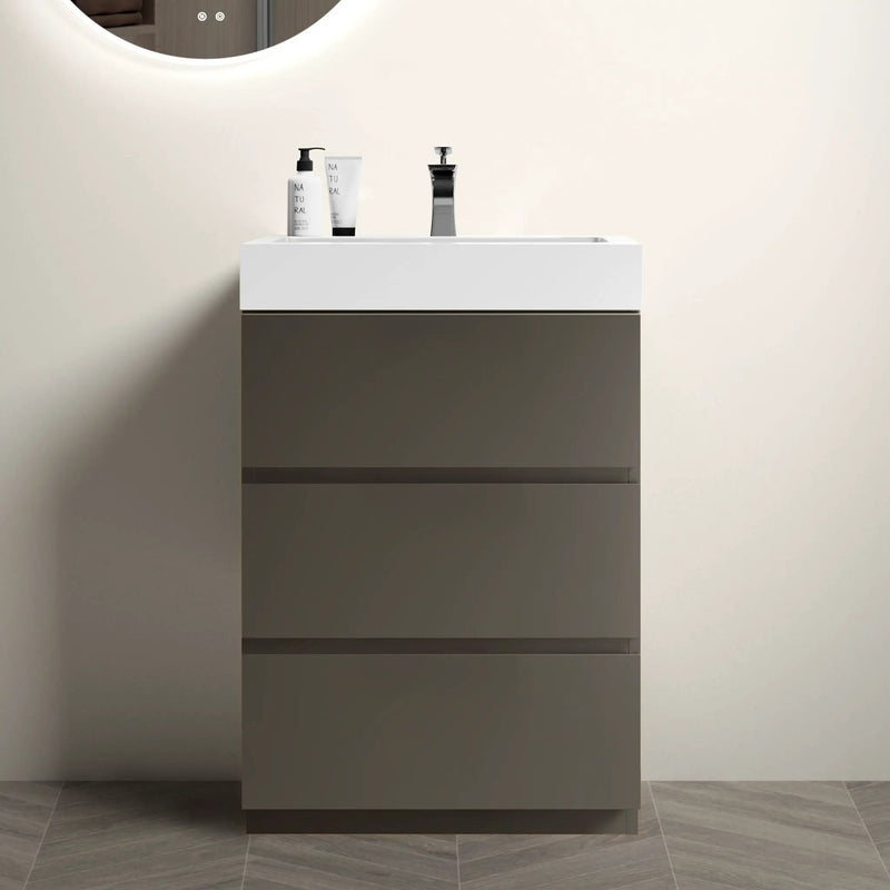 Alice - Bathroom Vanity With Sink, Large Storage Freestanding Bathroom Vanity For Modern Bathroom, One-Piece Sink Basin Without Drain And Faucet by HouseOfZazla
