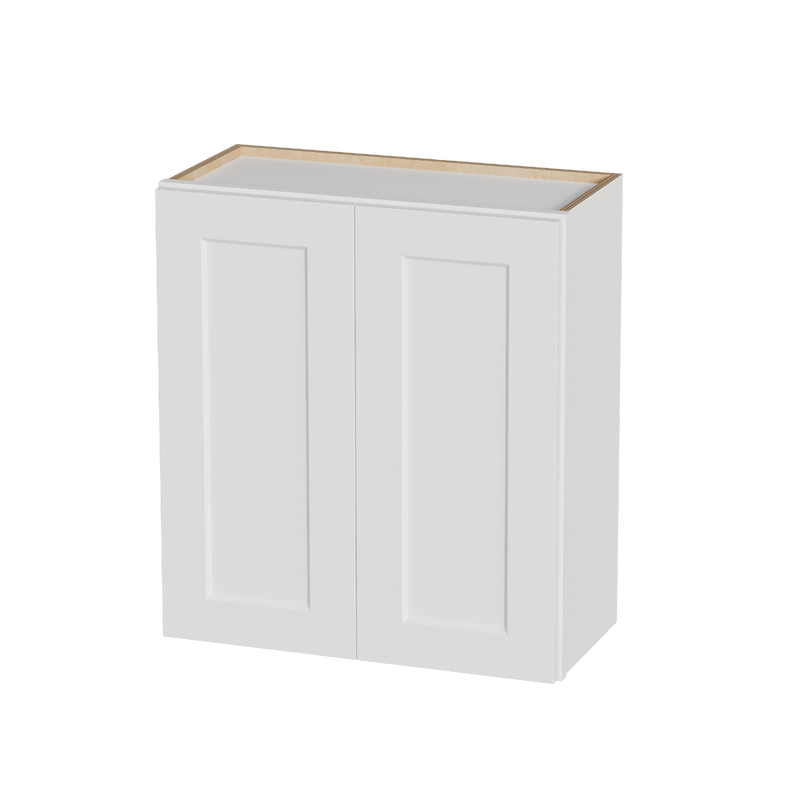White Shaker Solid Wood Wall Cabinet with Soft-Close Doors by HouseOfZazla