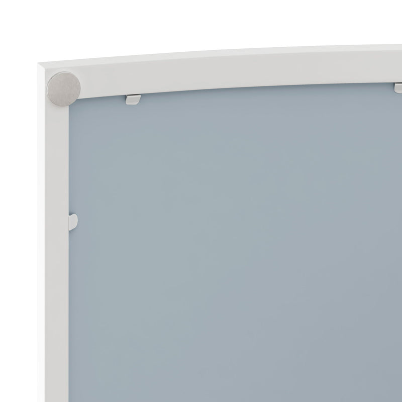 Arched Glass Double Door Wardrobe With Shatterproof Mirror, Open Shelf & Towel Rack by HouseOfZazla