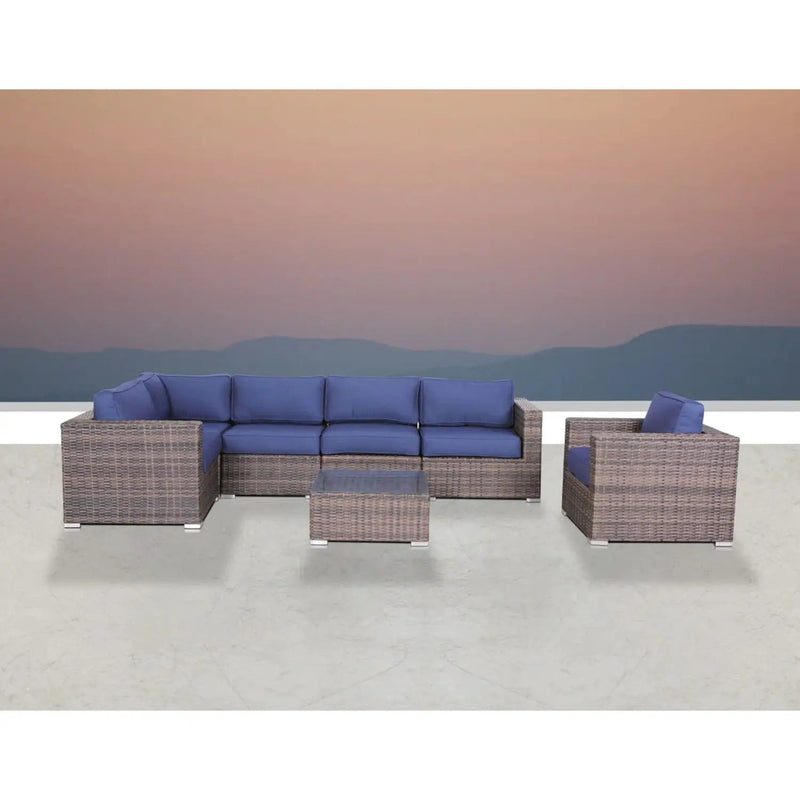 Wicker Seating Group Set With Table And Cushions by HouseOfZazla