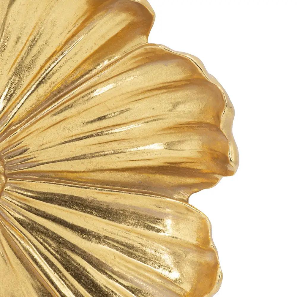 Rose Hanging Resin Wall Accents (Set of 2) - Gold by HouseOfZazla
