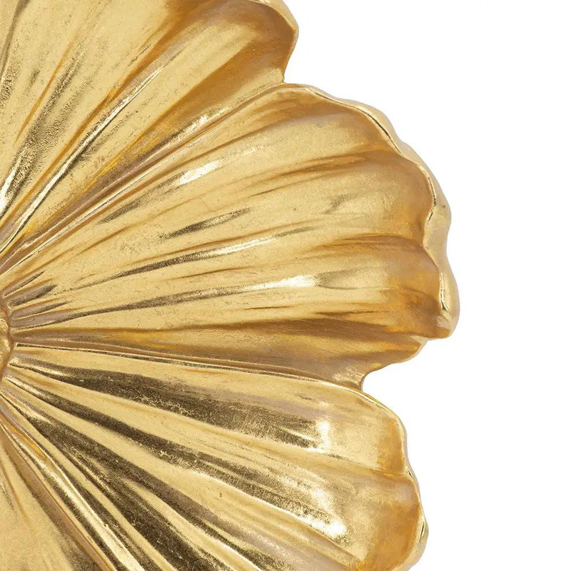 Rose Hanging Resin Wall Accents (Set of 2) - Gold by HouseOfZazla