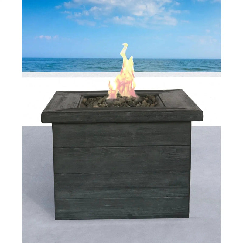 Fiber Reinforced Propane / Natural Gas, Fire Pit Table - Charcoal by HouseOfZazla