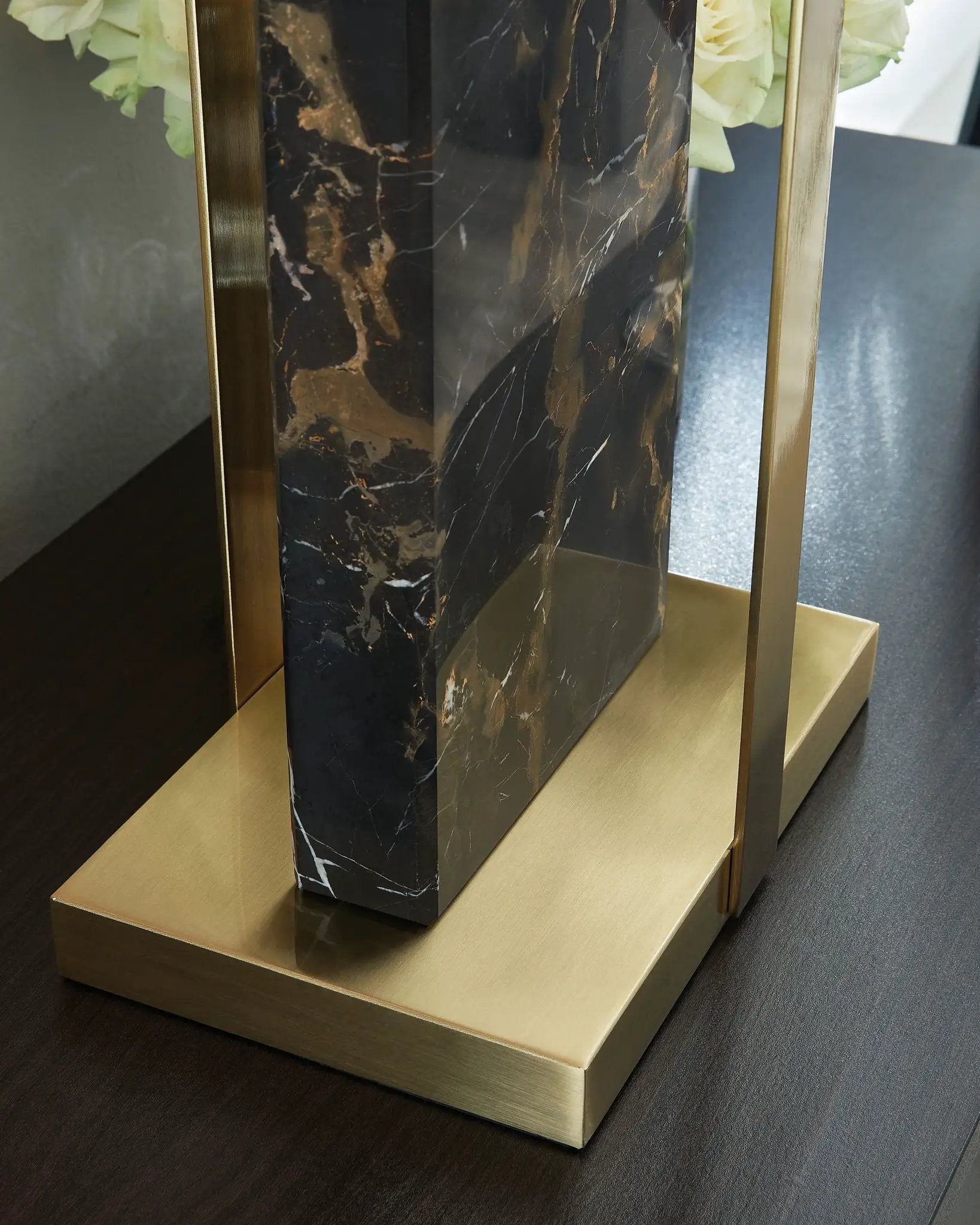 Neonish - Marble Table Lamp - Black / Gold Finish by Unique Piece Furniture
