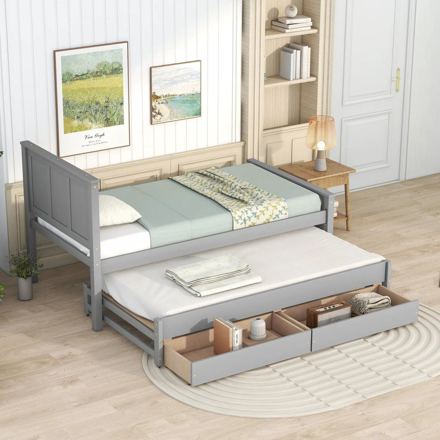 Platform Bed With Trundle And Drawers by HouseOfZazla