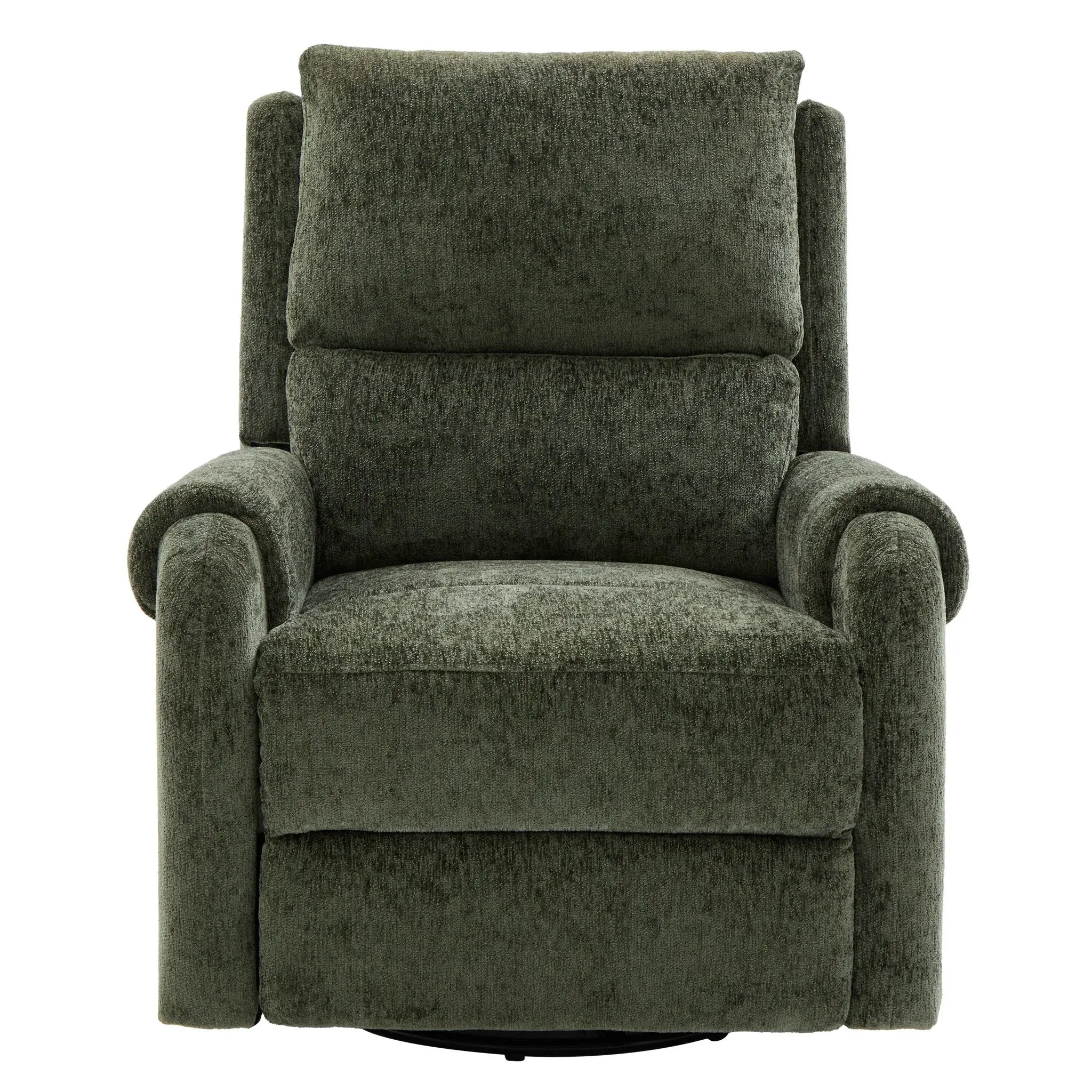 Manual Recliner Massage Chair With Swivel Rocker, 8 Massage Modes, Side Storage Pocket by Unique Piece Furniture