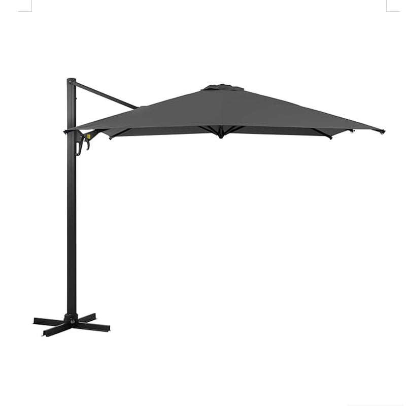 Round Cantilever Patio Umbrella With 360 Rotation & Infinite Tilt Adjustment by HouseOfZazla