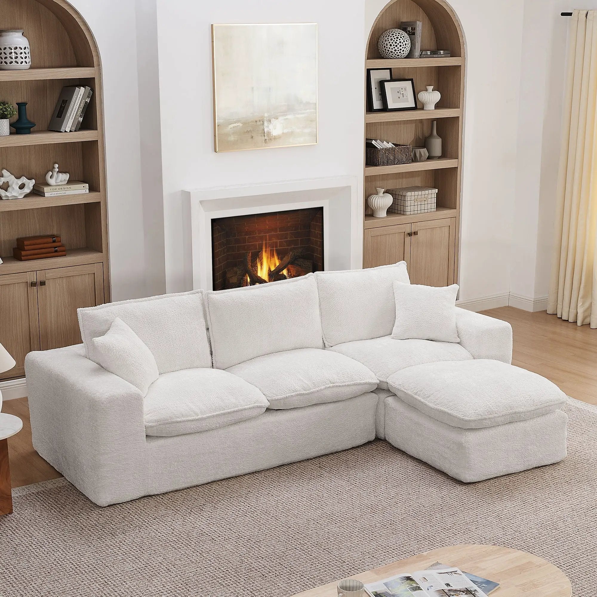 Sectional Sofa With Moveable Ottoman by Unique Piece Furniture