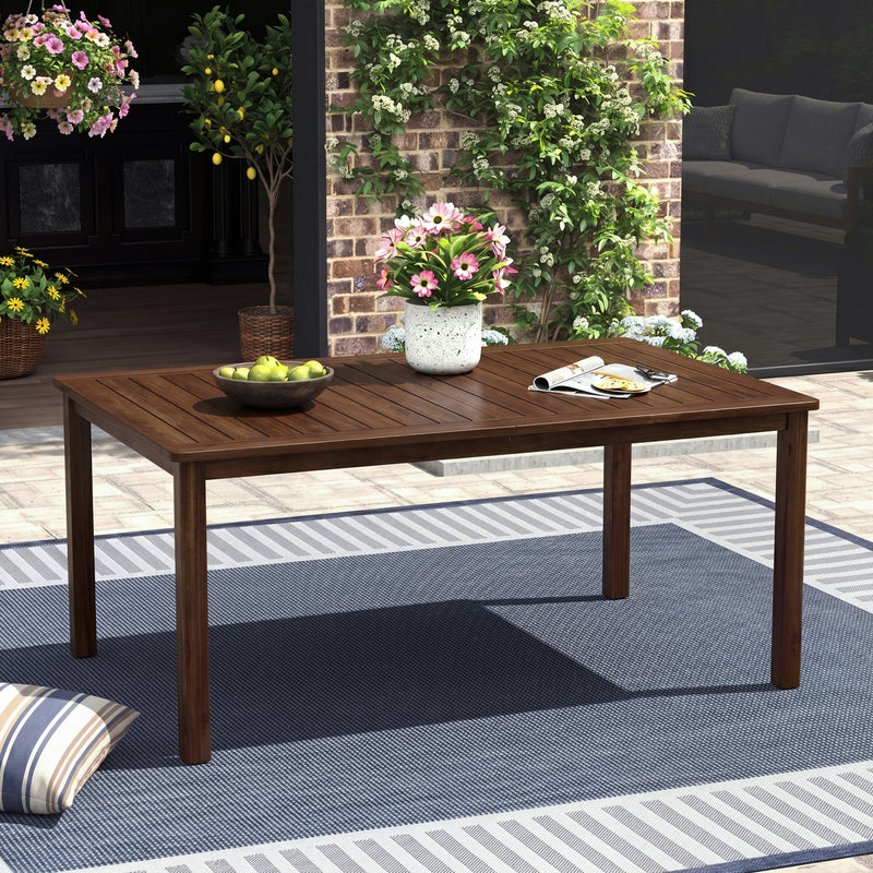 Rectangular Acacia Outdoor Dining Table by HouseOfZazla