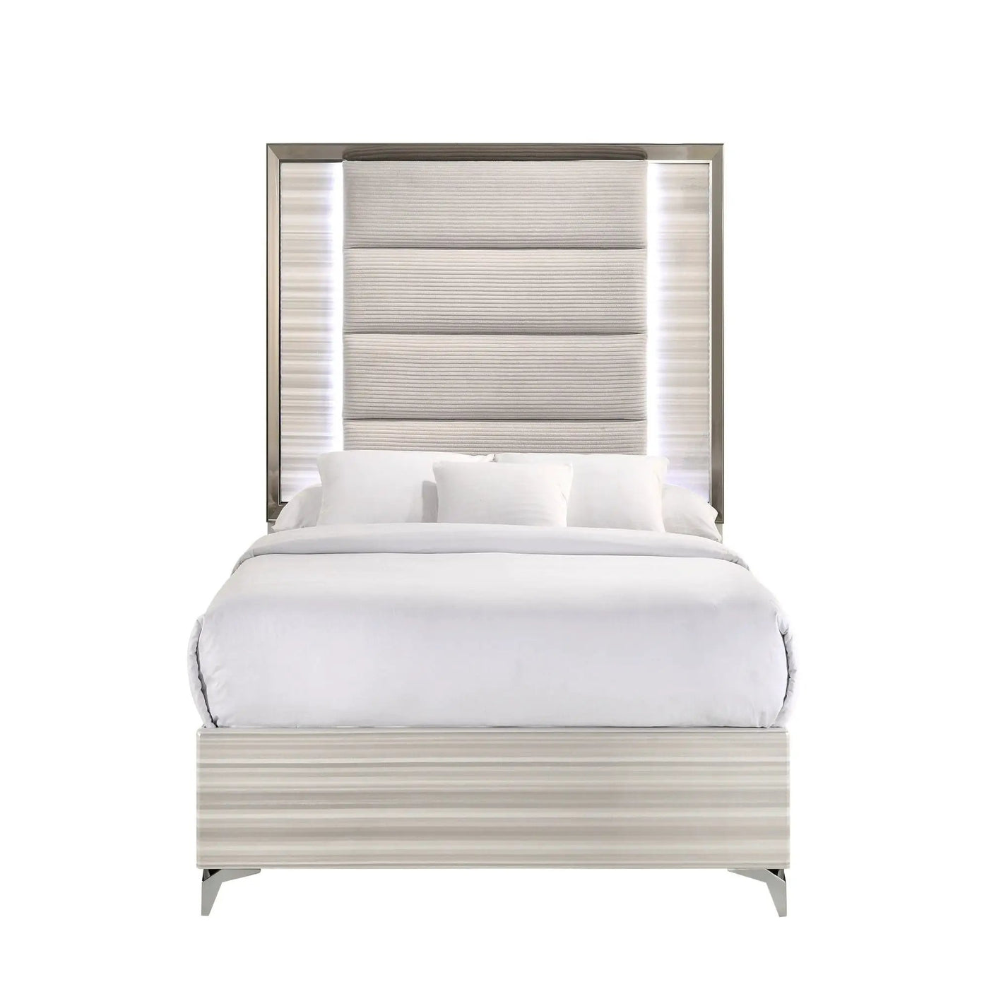 Star - 5 Pieces Bedroom Set Modern Design With LED by HouseOfZazla