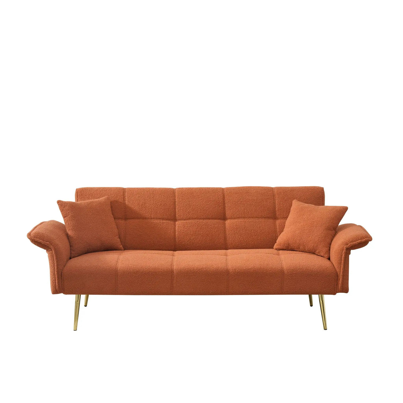 Convertible Double Futon Sofa Bed With Folding Armrests For Living Rooms by HouseOfZazla