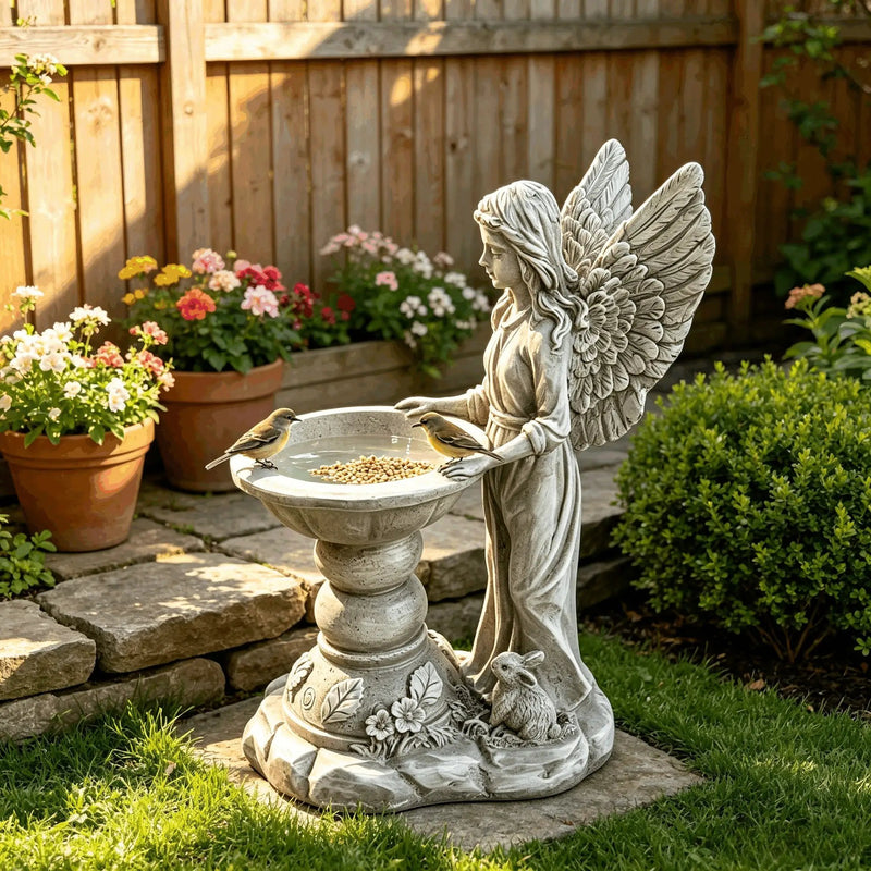 15.35" High Angel Bird Bath Sculpture by HouseOfZazla