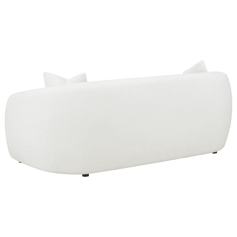 Isabella Faux Sheepskin Upholstered Sofa Natural by Unique Piece Furniture