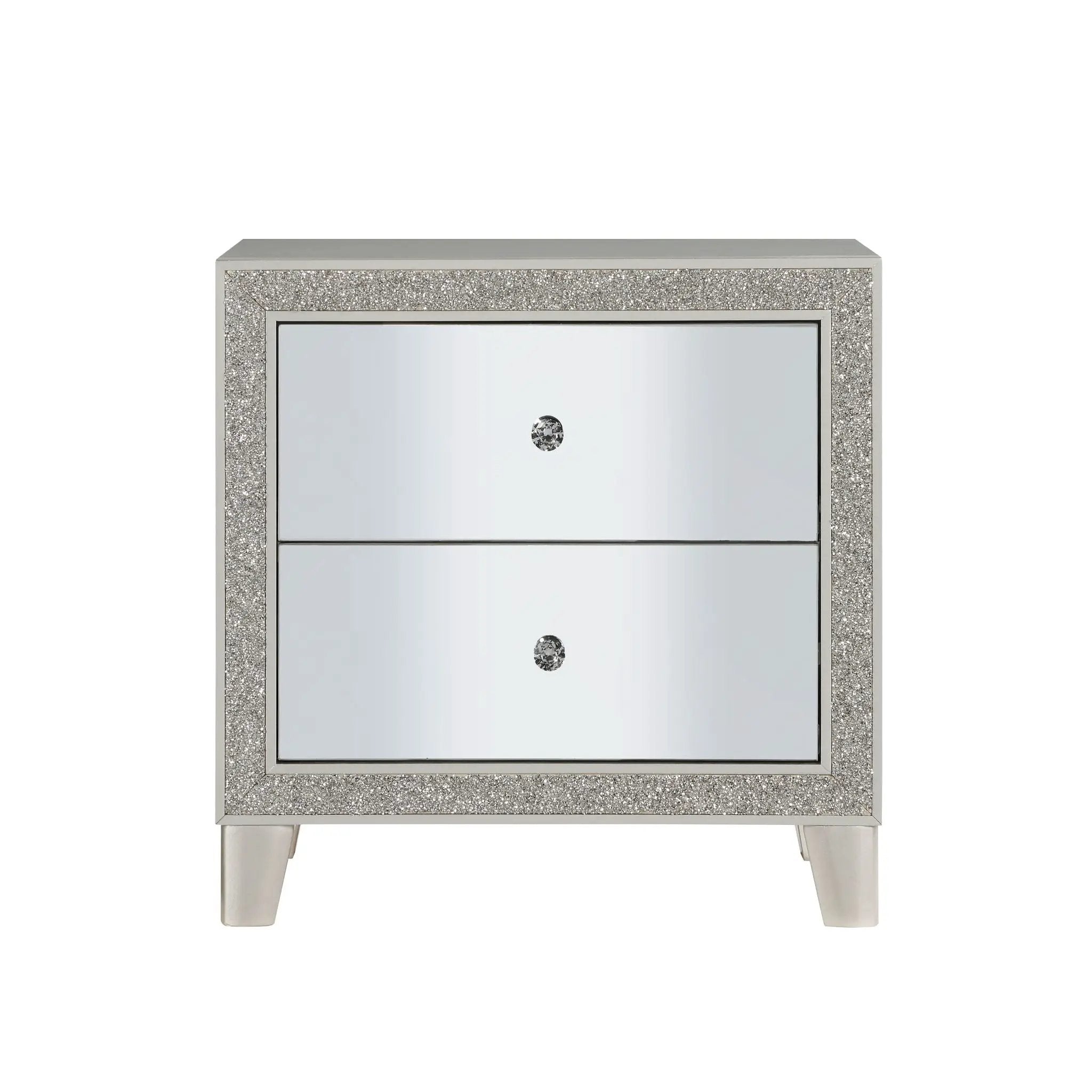 Sliverfluff - Mirrored Nightstand - Champagne by Unique Piece Furniture