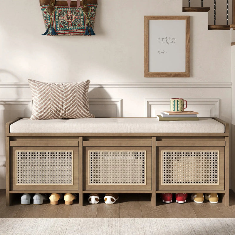 TREXM 48" Entryway Shoe Bench by HouseOfZazla