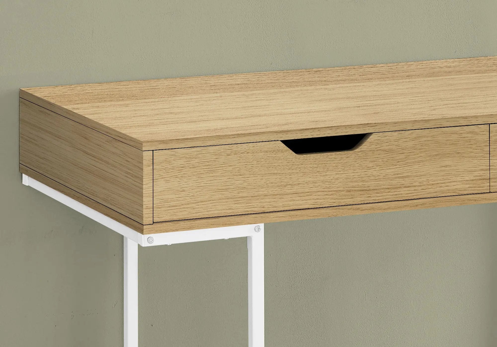 Computer Desk For Home Office, Storage Drawers, Marble Look Contemporary & Modern by Unique Piece Furniture