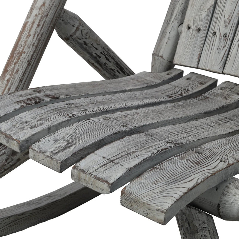 Durable Wooden Porch Rocker, Fir Log Rocking Chair by HouseOfZazla