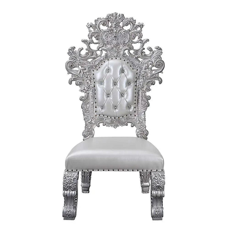 Valkyrie - Side Chair (Set of 2) - Synthetic Leather & Antique Platinum by Unique Piece Furniture