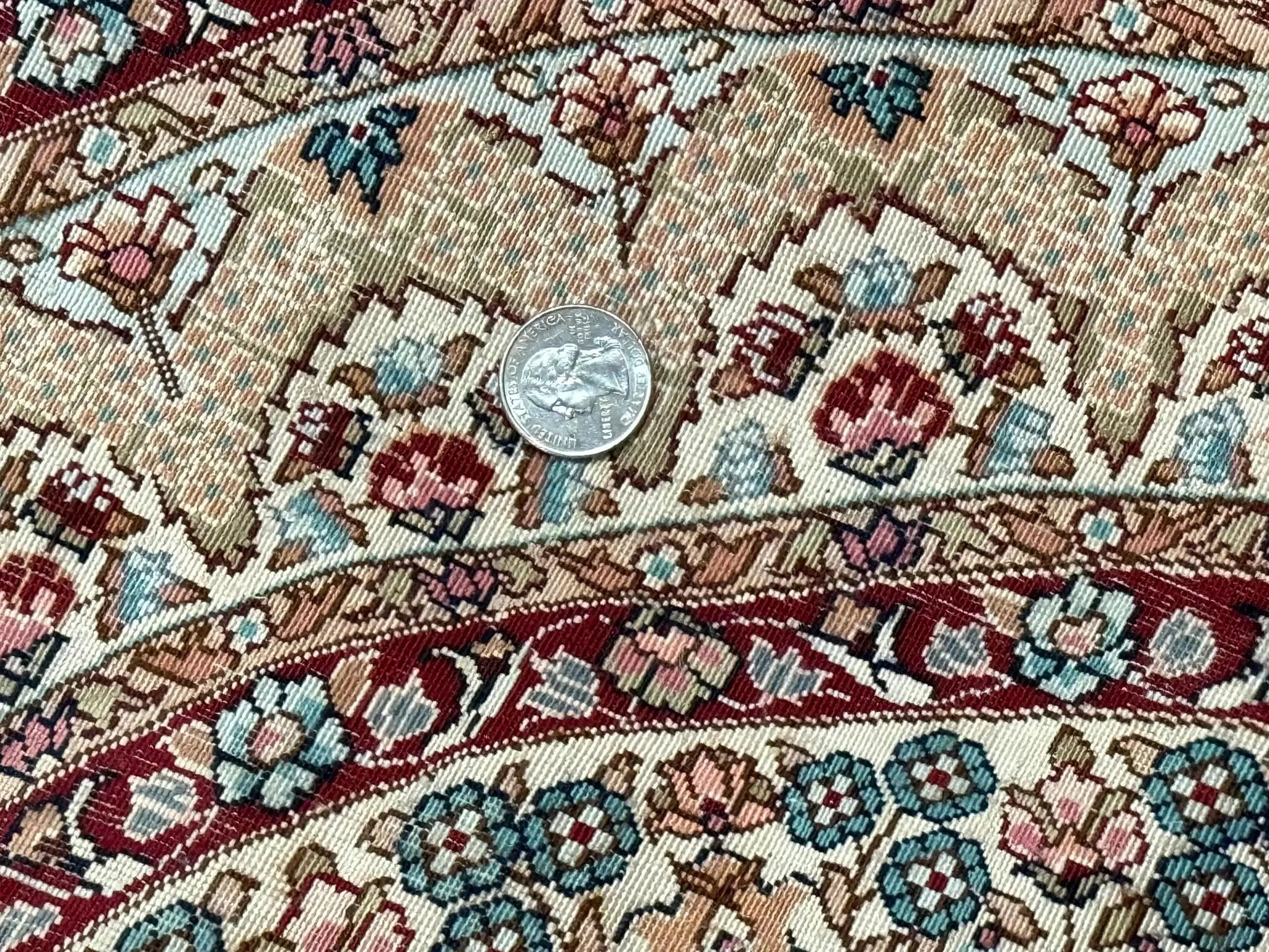 Round Silk Rug 3x3, Extremely Fine 580 KSPI, Sino Persian Round Handmade Carpet, Silk on Silk by Jewel Rugs