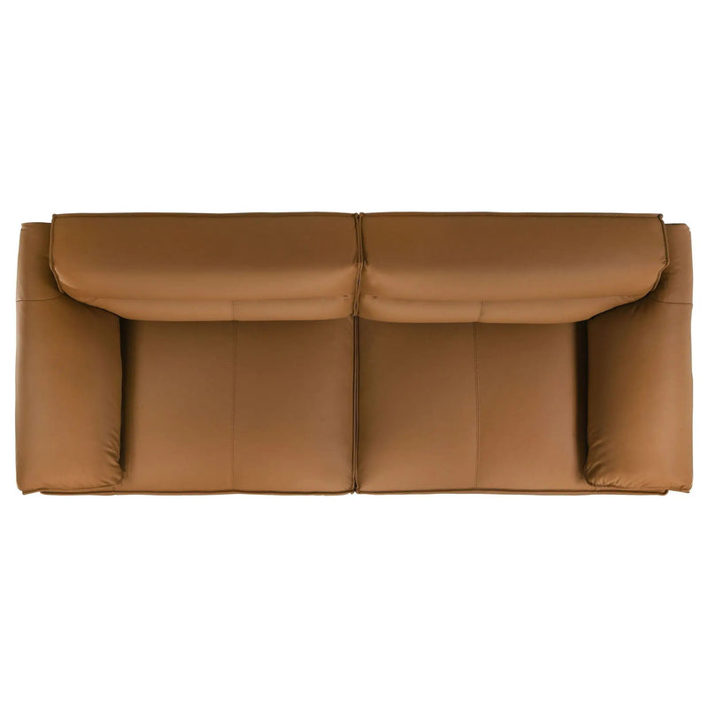 Buxton 2-piece Leather Upholstered Sofa Set Orange by Unique Piece Furniture