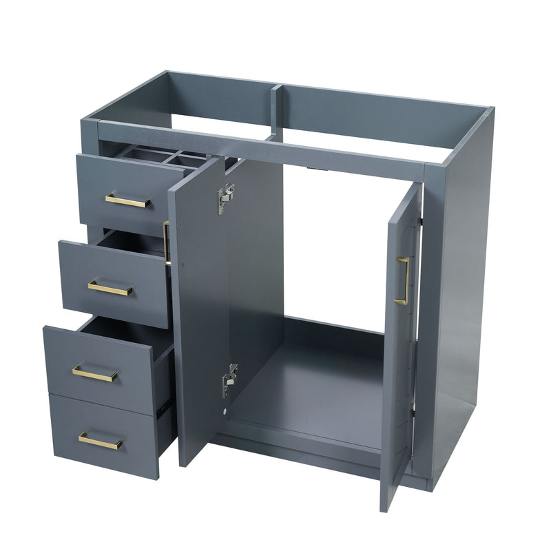 Retro Style Bathroom Vanity, 3 Drawers & Soft Closing Doors by HouseOfZazla