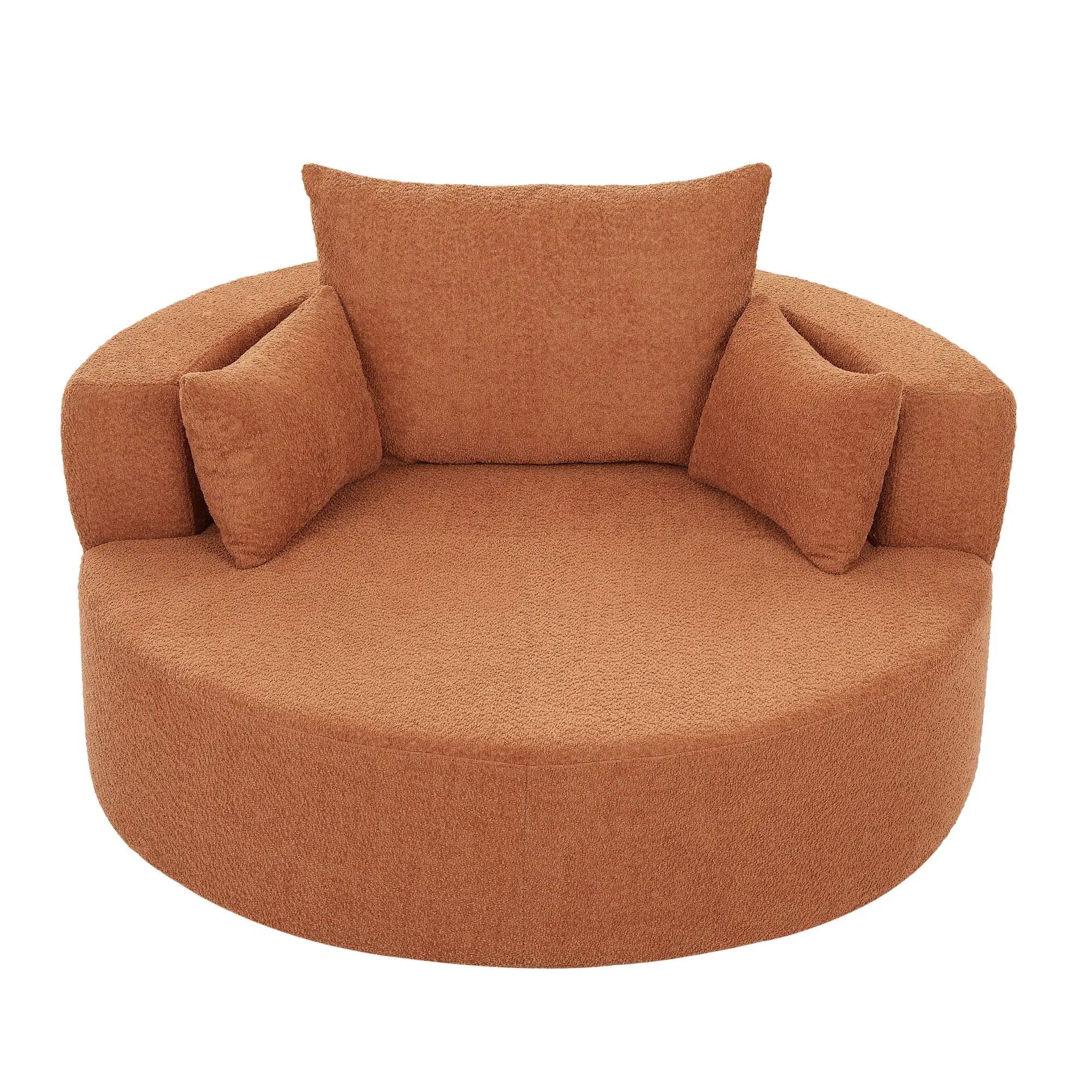 360° Swivel Accent Barrel Chair With 3 Removable Pillows For Living Room by HouseOfZazla