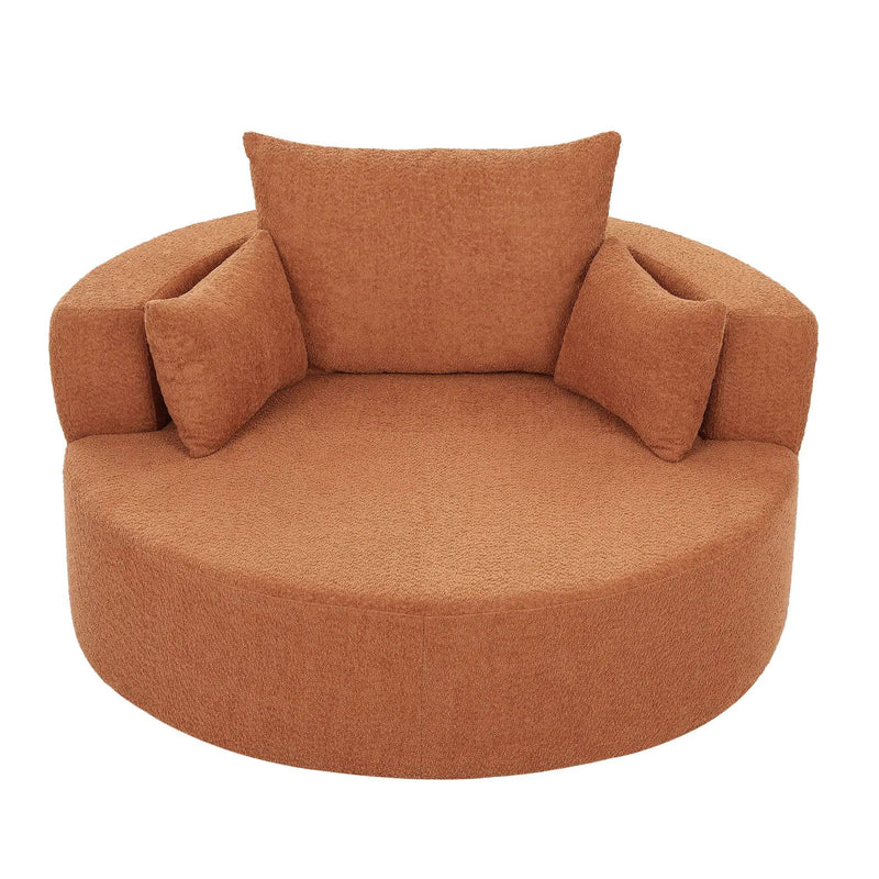 360° Swivel Accent Barrel Chair With 3 Removable Pillows For Living Room by HouseOfZazla