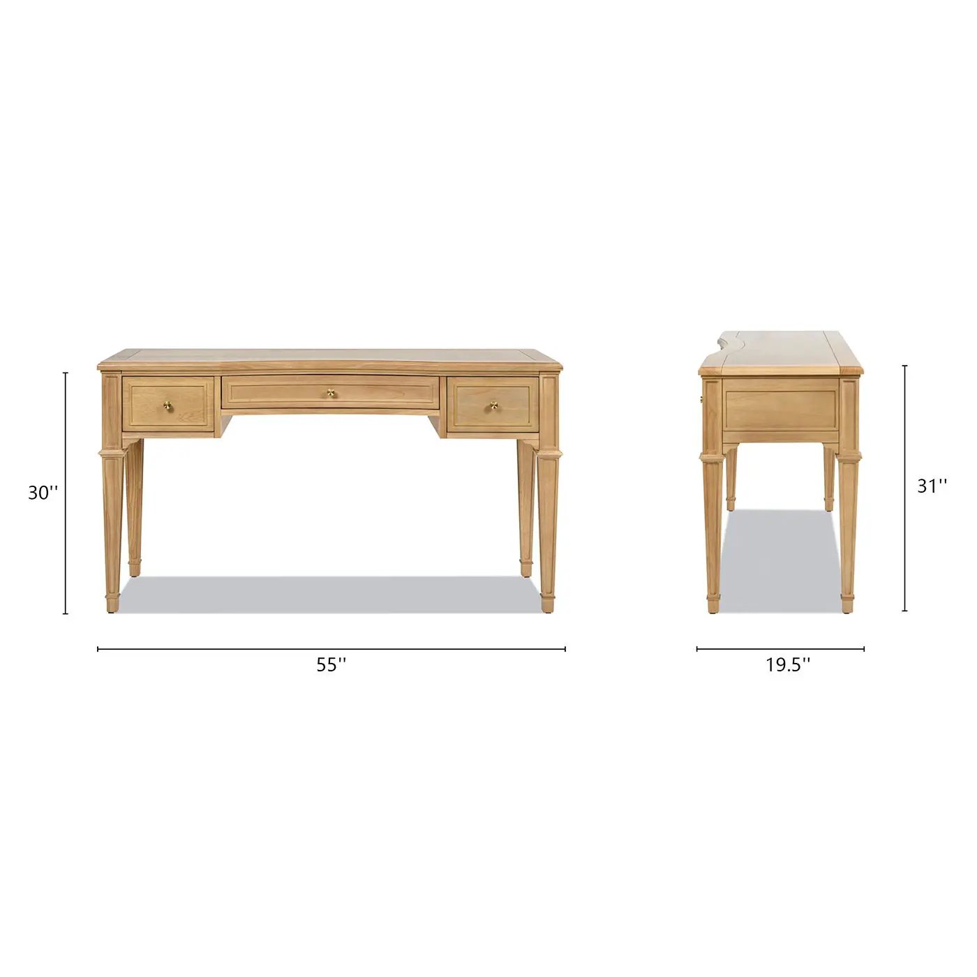 Dauphin - 3 Drawer Executive Desk by HouseOfZazla