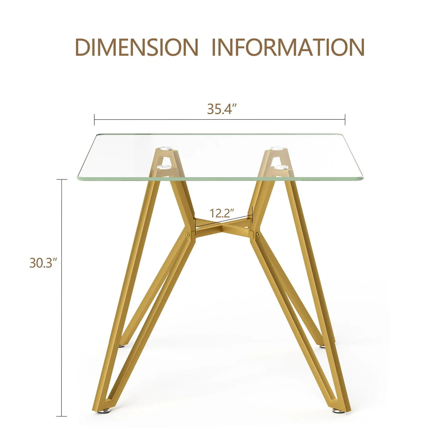 Modern Glass Dining Table With Metal Legs by Unique Piece Furniture