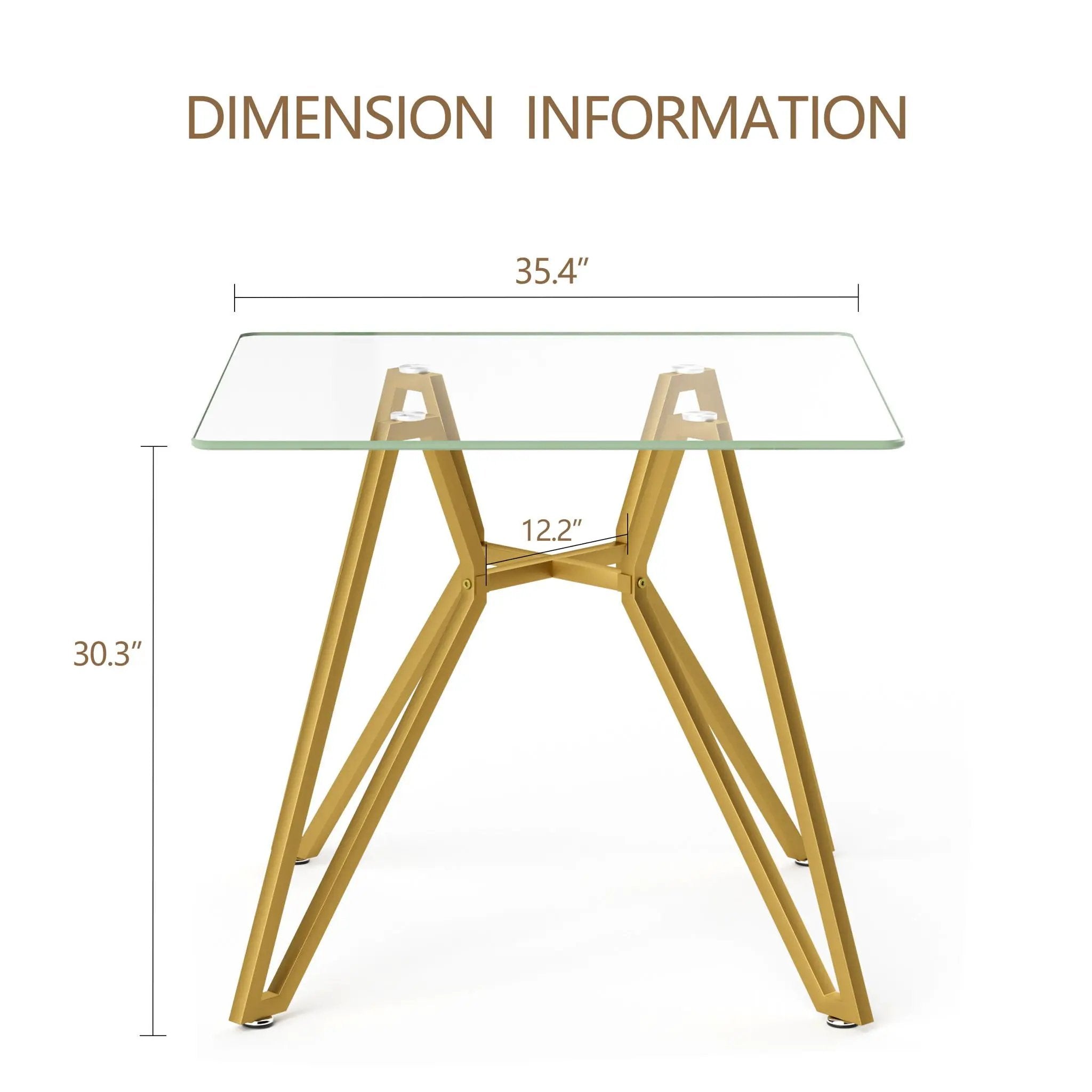Modern Glass Dining Table With Metal Legs by Unique Piece Furniture