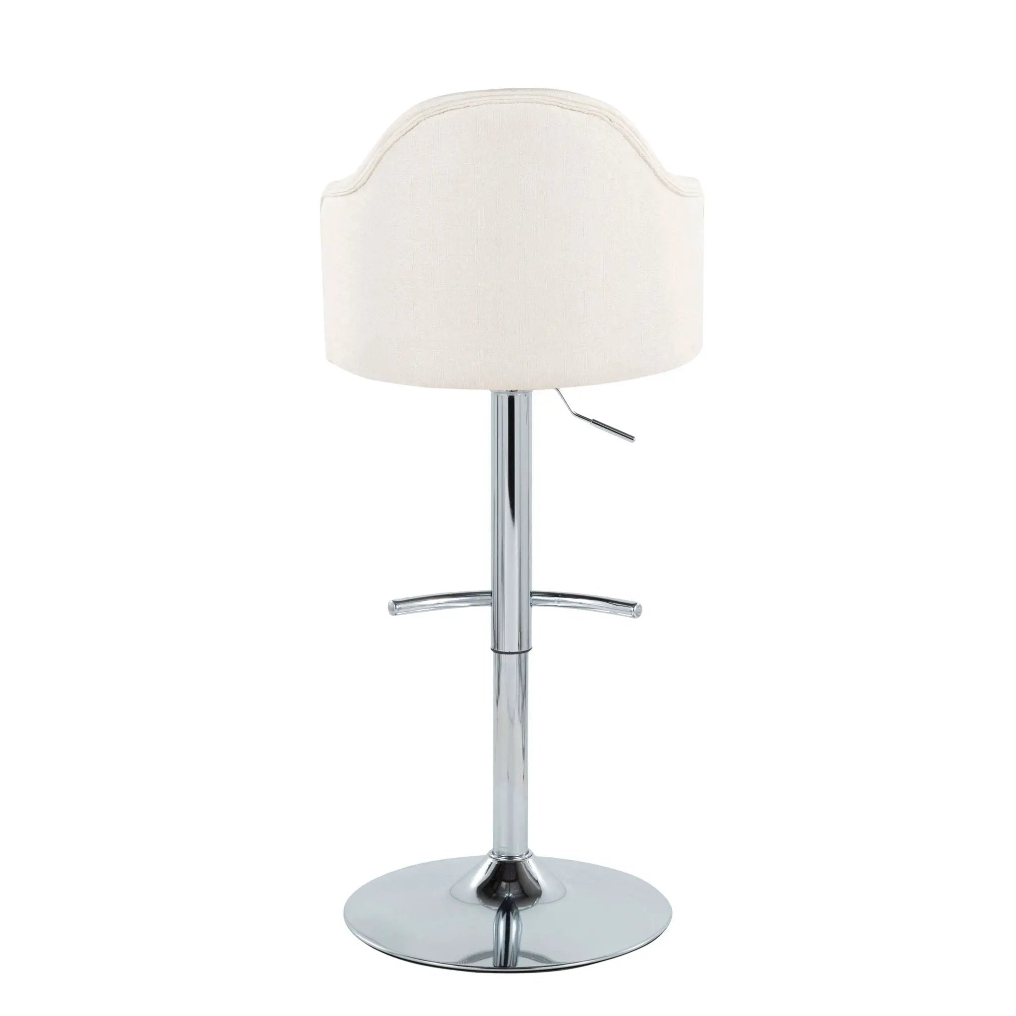 Ahoy - Contemporary Adjustable Barstool With Swivel With Rounded T Footrest (Set of 2) by Unique Piece Furniture