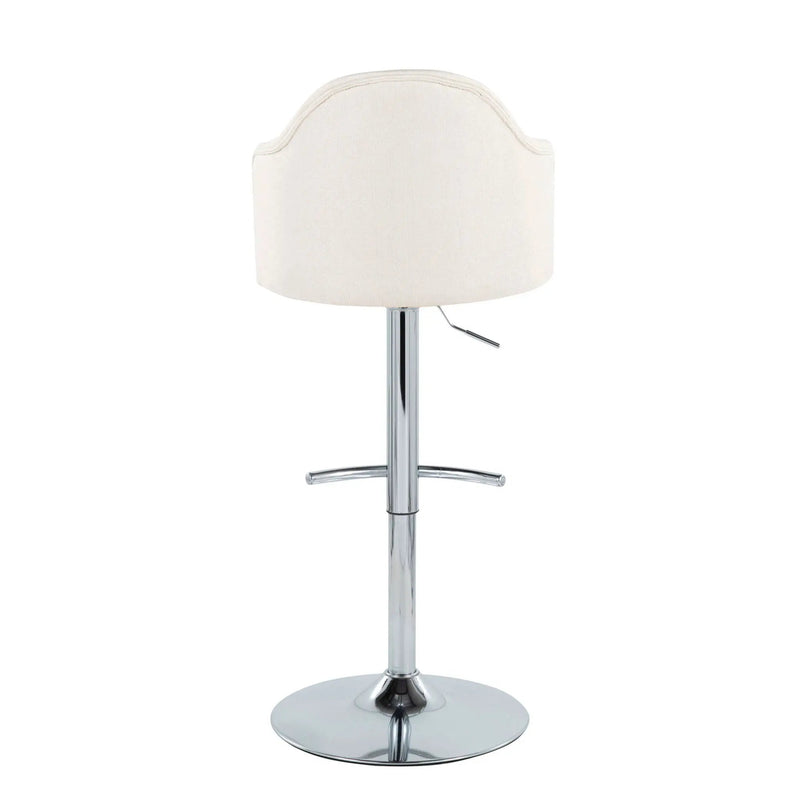 Ahoy - Contemporary Adjustable Barstool With Swivel With Rounded T Footrest (Set of 2) by Unique Piece Furniture