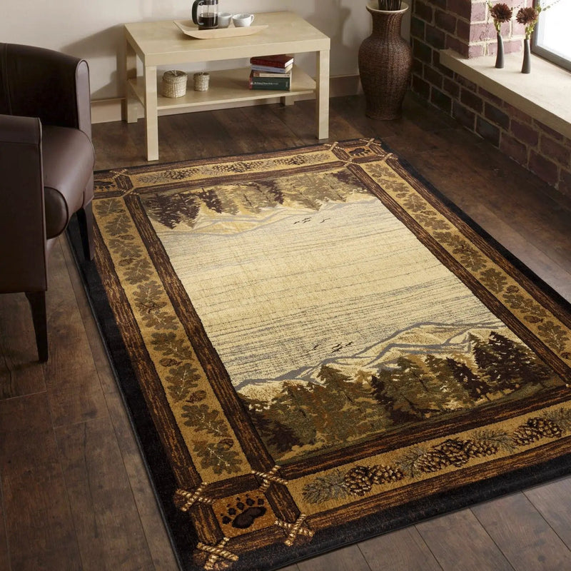 Nature's Nest - GC_CBL3009 Lodge Area Rug by HouseOfZazla