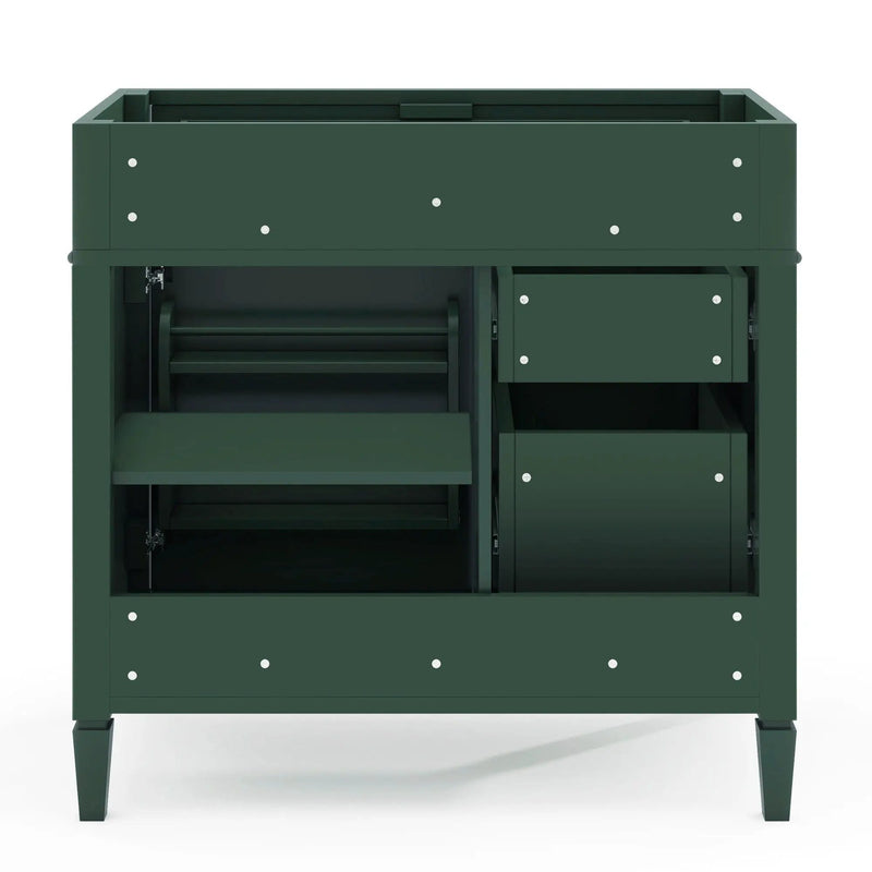 Bathroom Vanity With 2 Drawers And Tip-Out Drawer, Storage Cabinet by HouseOfZazla