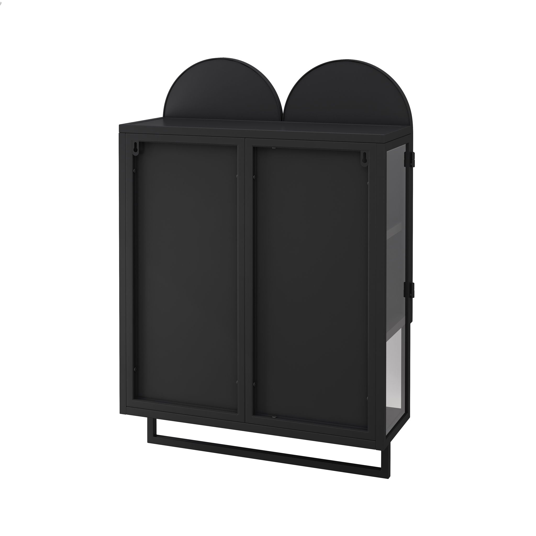 Double Arched Mirror Wall Cabinet With 2 Doors, Featuring Adjustable Shelves And Towel Rack by HouseOfZazla