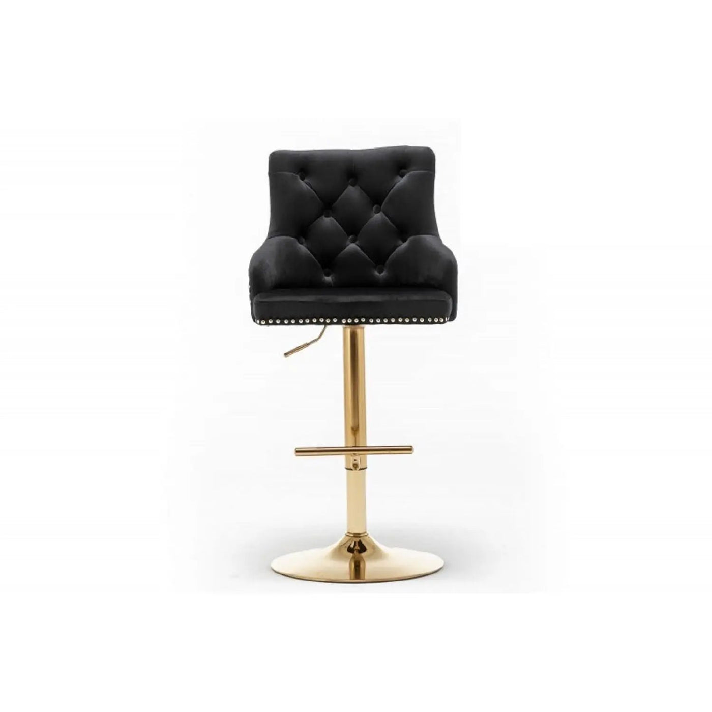 Adjustable Swivel Bar Stool With Nailhead Trim (Set of 2) by Unique Piece Furniture
